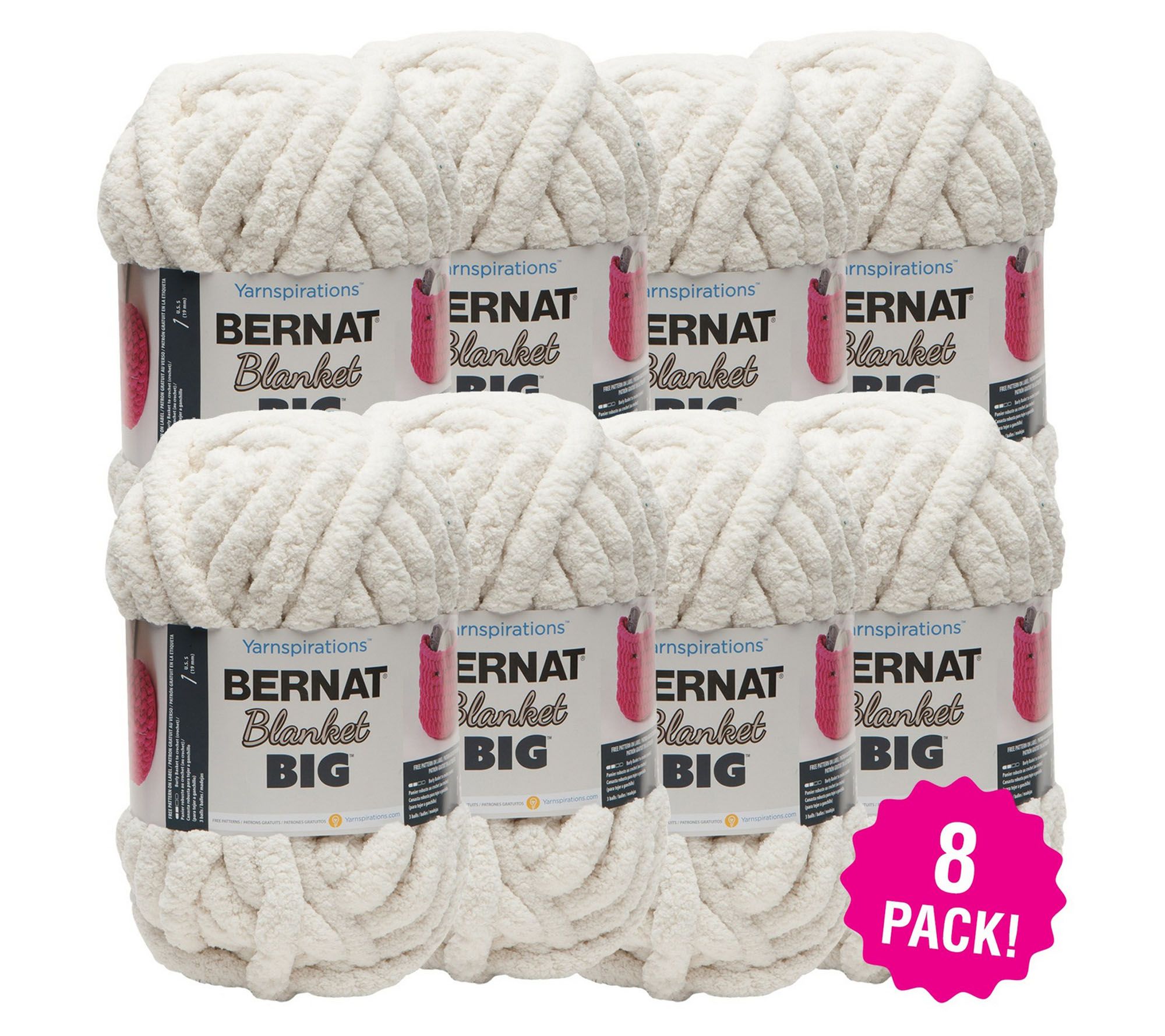 Bernat Blanket Big Ball Yarn Vintage White -161110-10955