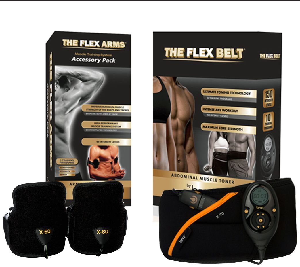 The Flex Belt Abdominal Toning Belt System with Extra Gel Pads
