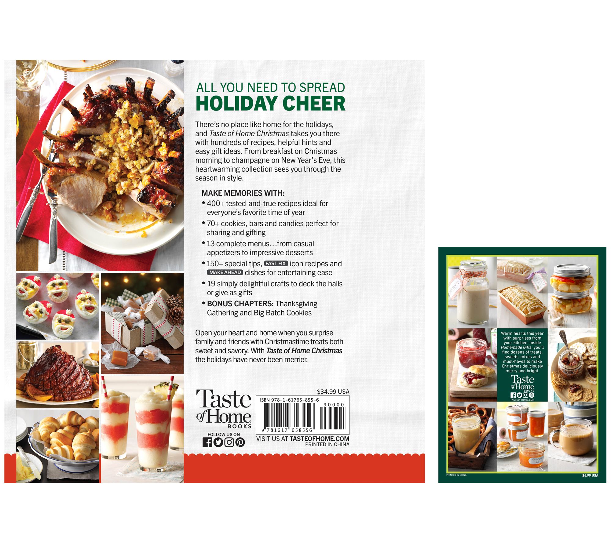 Taste of Home Christmas Cookbook with Bonus Homemade Gifts Booklet