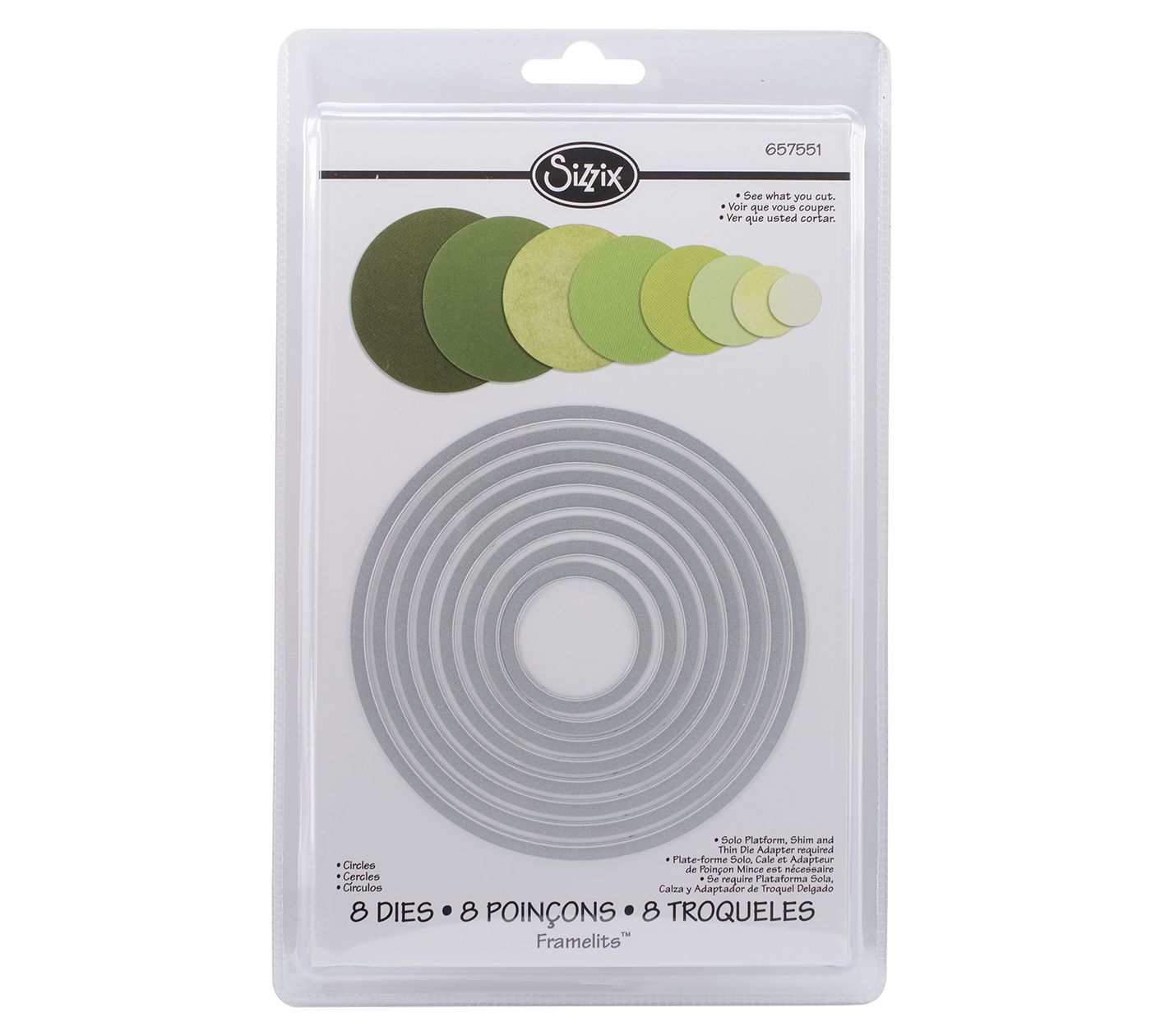 Sizzix Framelits Circles Die Set 8pc