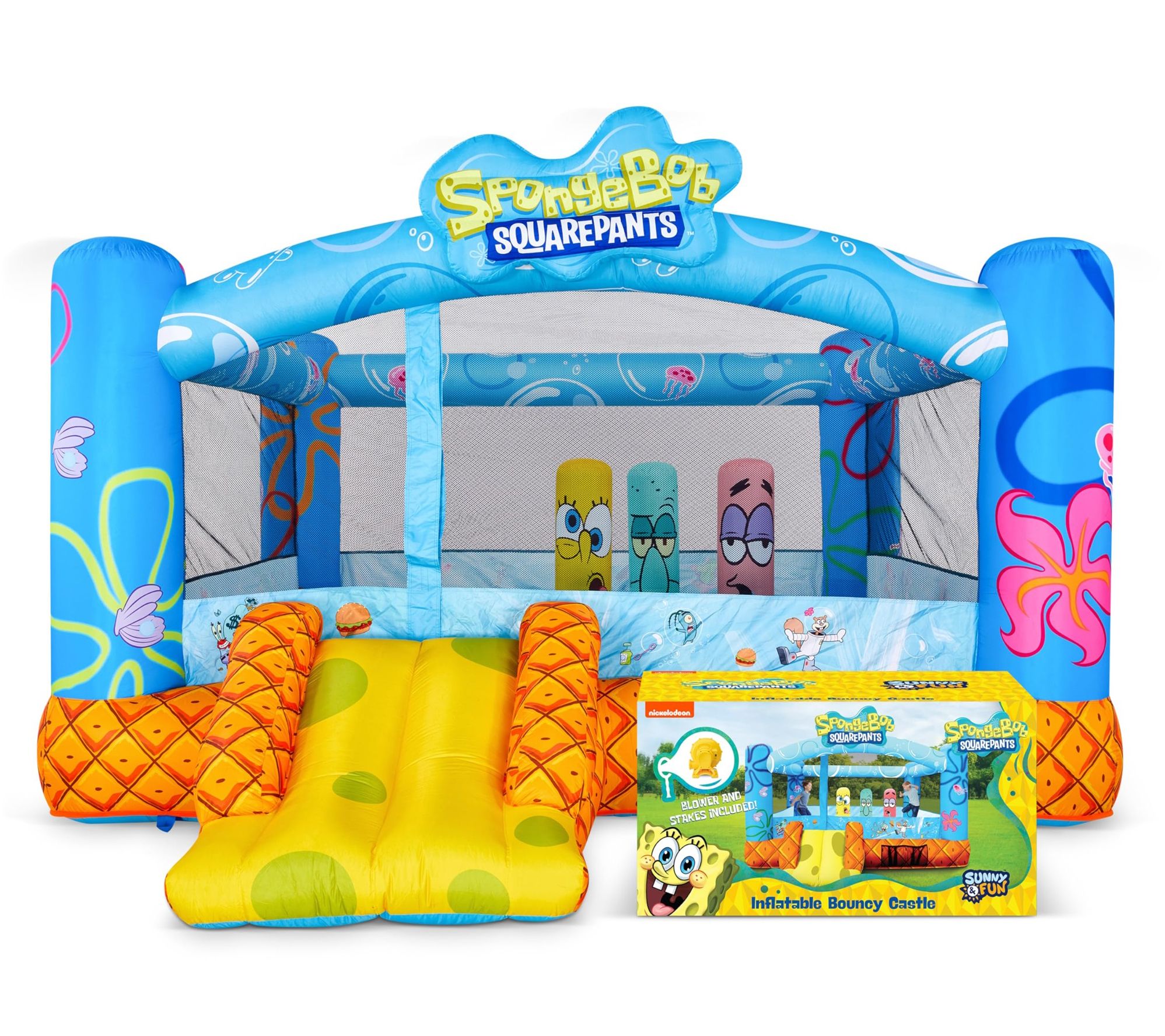 Sunny & Fun SpongeBob Inflatable Bounce House for Kids