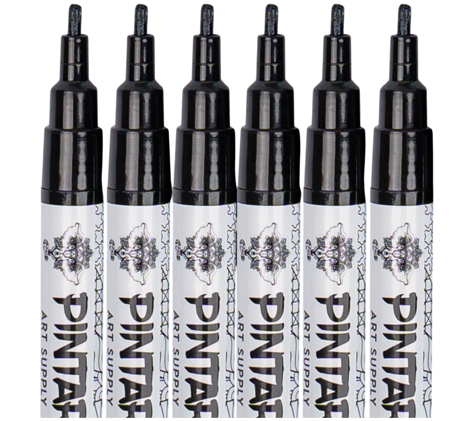 Pintar Fine Black Paint Markers - 6pk