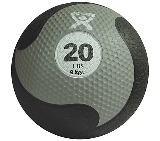 CanDo Firm Medicine Ball - 11 in Diameter - Silver - 20 lb