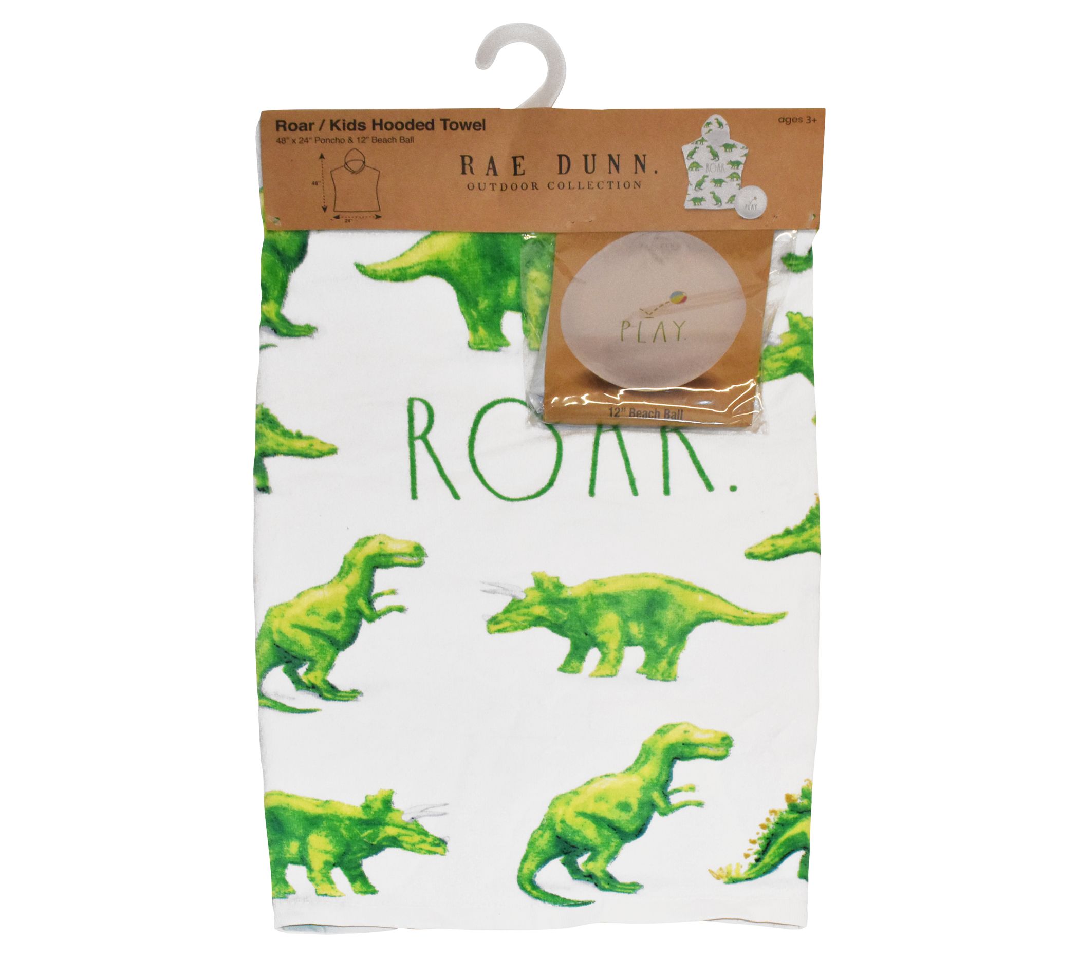 Rae Dunn Kids Poncho and Beach Ball Combo