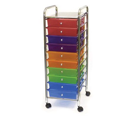 12-Drawer Mobile Organizer, Storage Cart