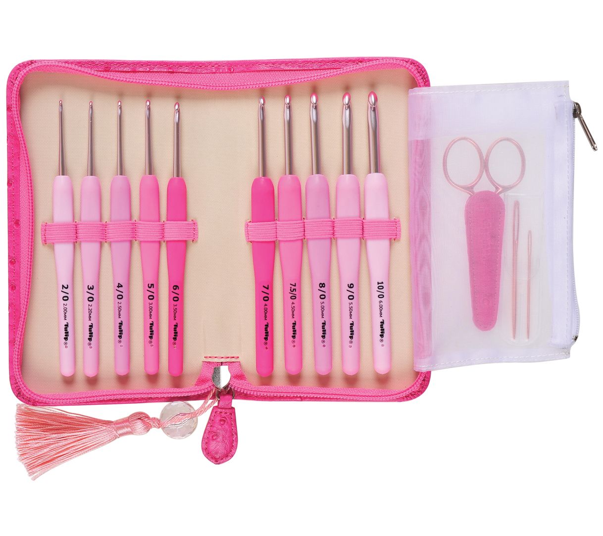 Tulip ETIMO Crochet Hook Set - 2 to 6 mm - with silver scissors