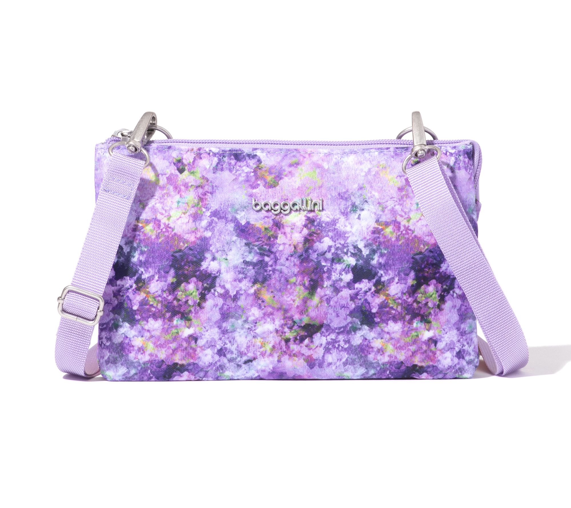 Durban Convertible Crossbody and Clutch Leather Bag in Violet Blue