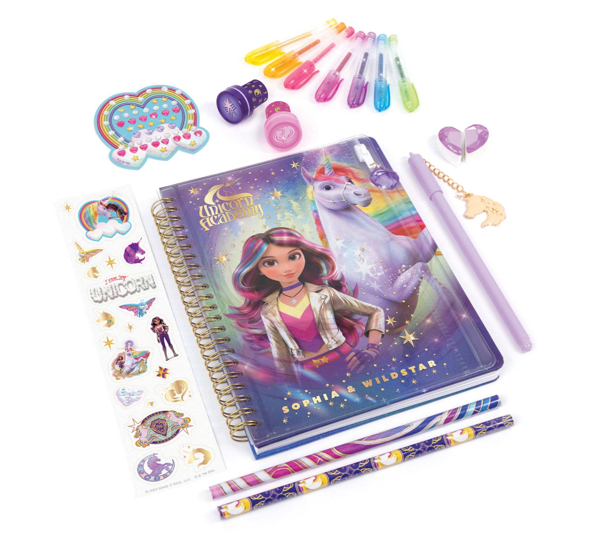 Make It Real Unicorn Academy Enchanted UnicornStationery Set