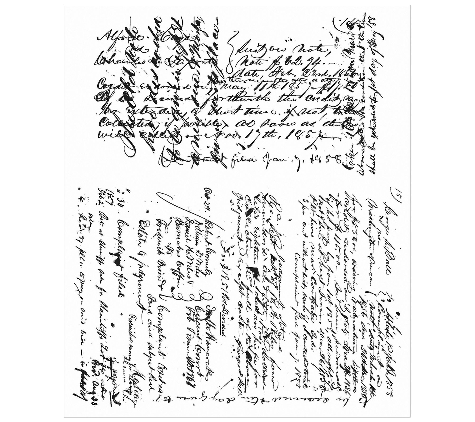 Tim Holtz Cling Stamp Set - Ledger Script