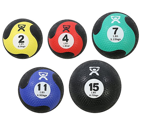 CanDo Firm Medicine Ball - 5-piece set - 1 ea:2,4,7,11,15 lb