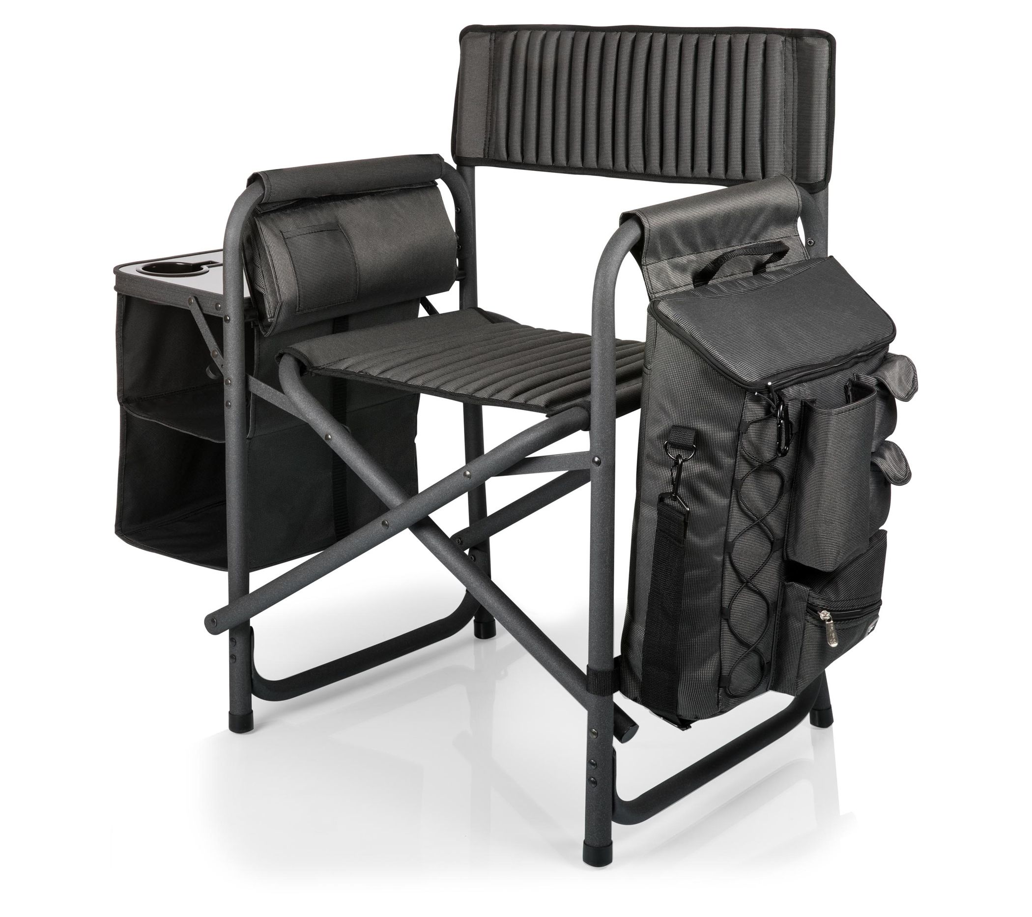 Black/Gray ONIVA a Picnic Time brand Portable Reclining Camp Chair Black/Gray, 2-Pack