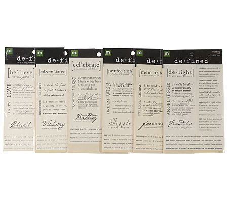 Making Memories Clear/Cardstock Defined Stickers - QVC.com