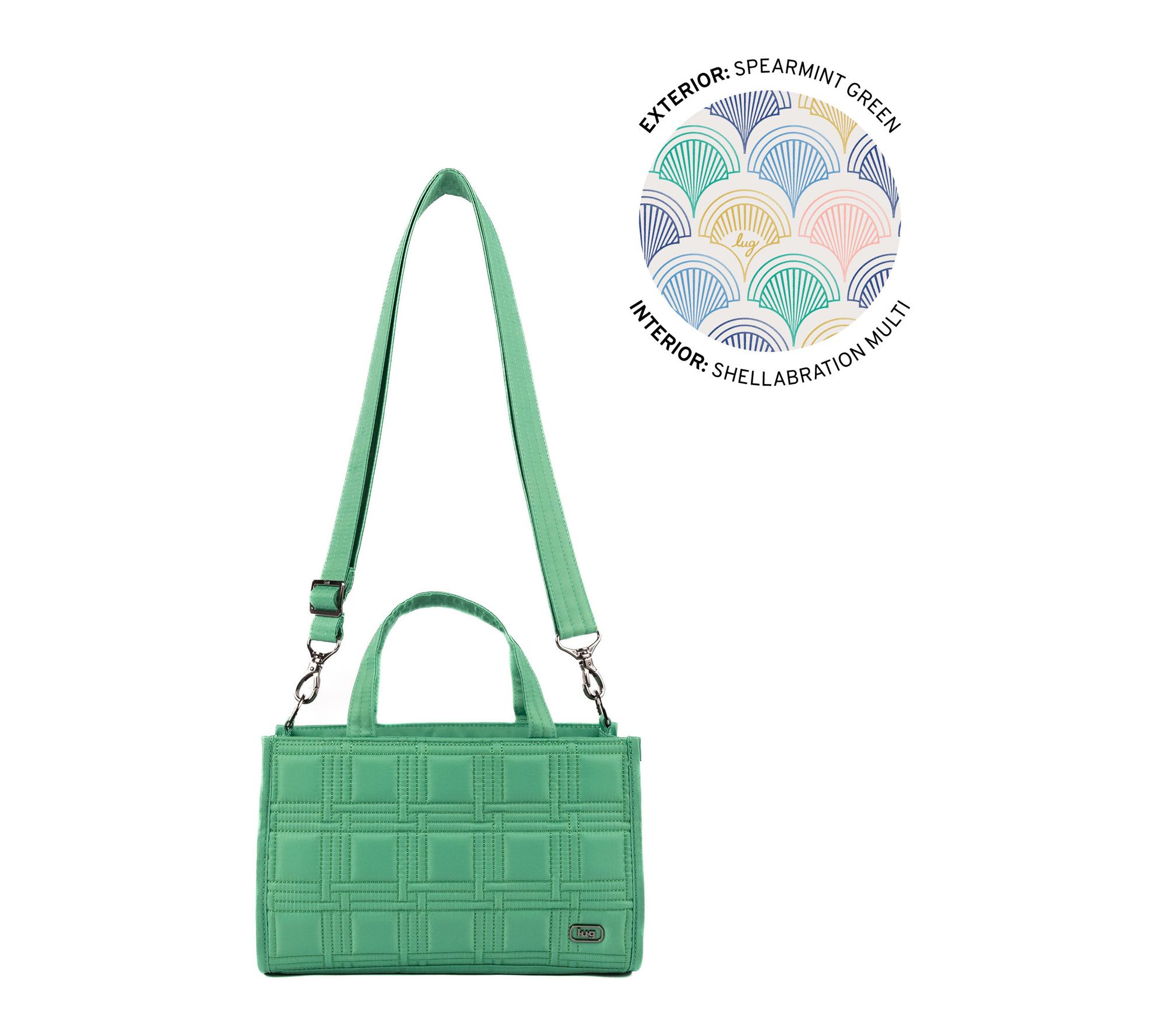 "As Is" Lug Classic Quilt East/West Top Handle Bag-Train