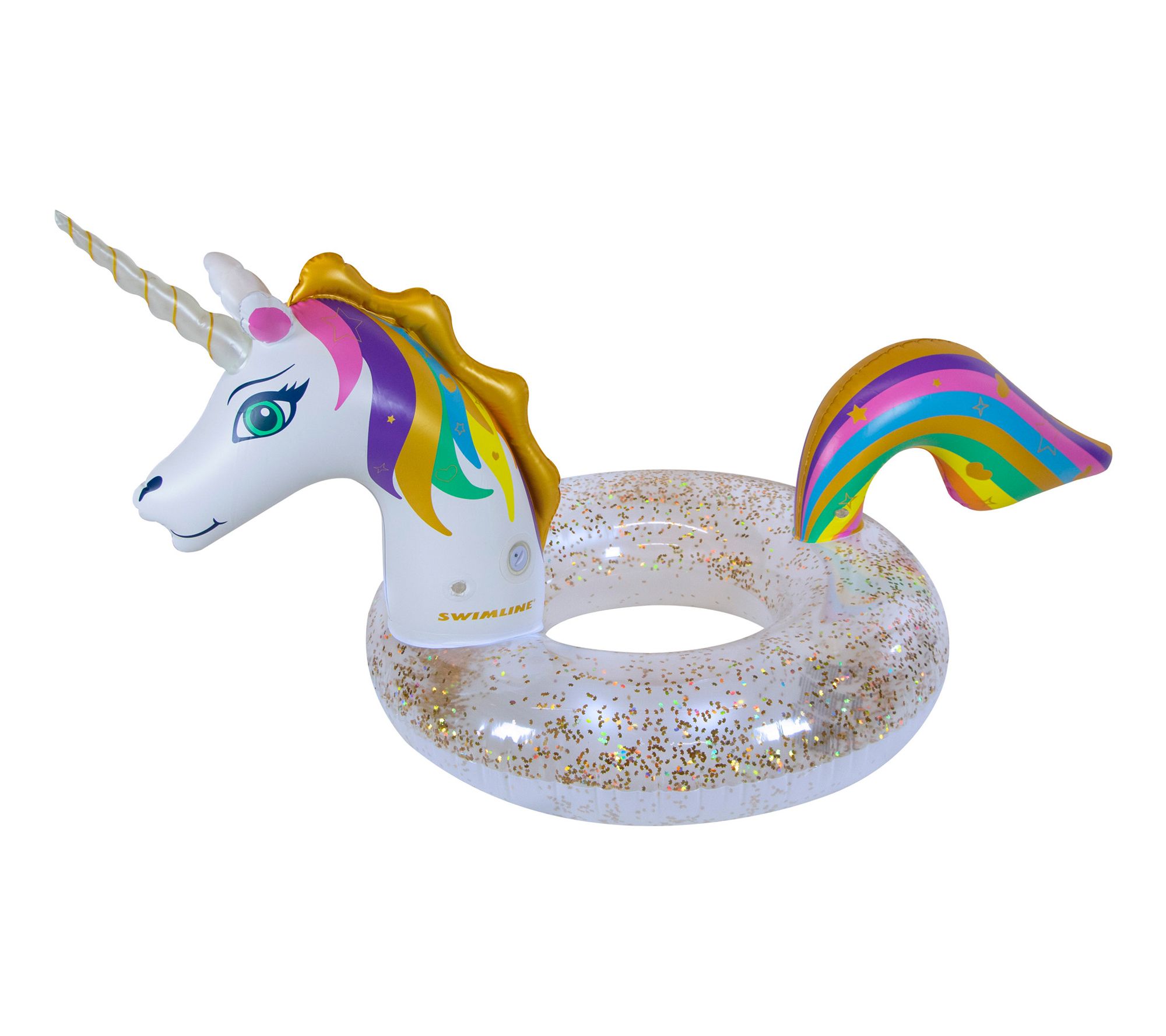 Swimline 68" LED Unicorn Swimming Pool Inner Tube Float