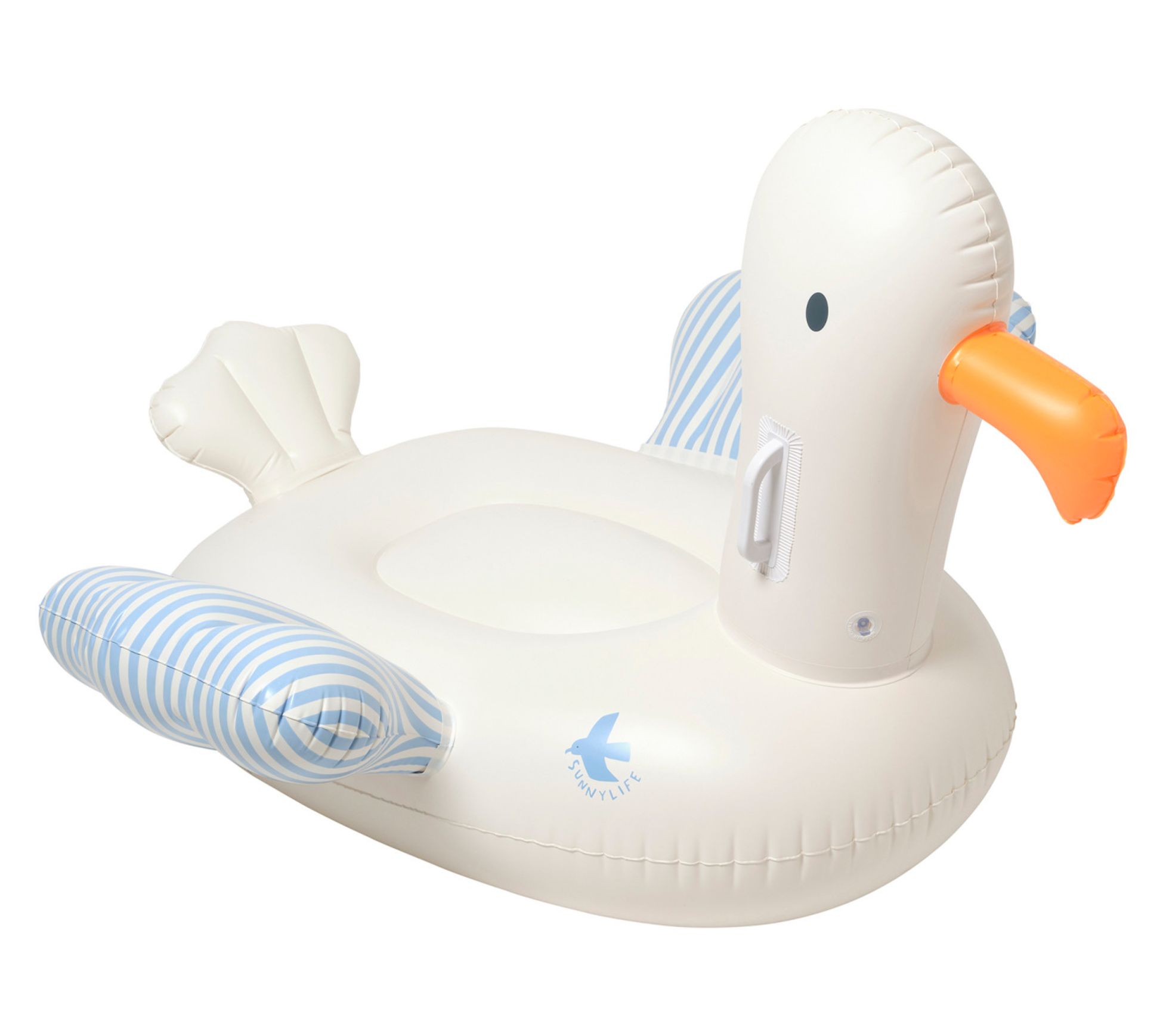 Sunnylife Kids Ride-On Float - Sid The SeagullBlue Stripe