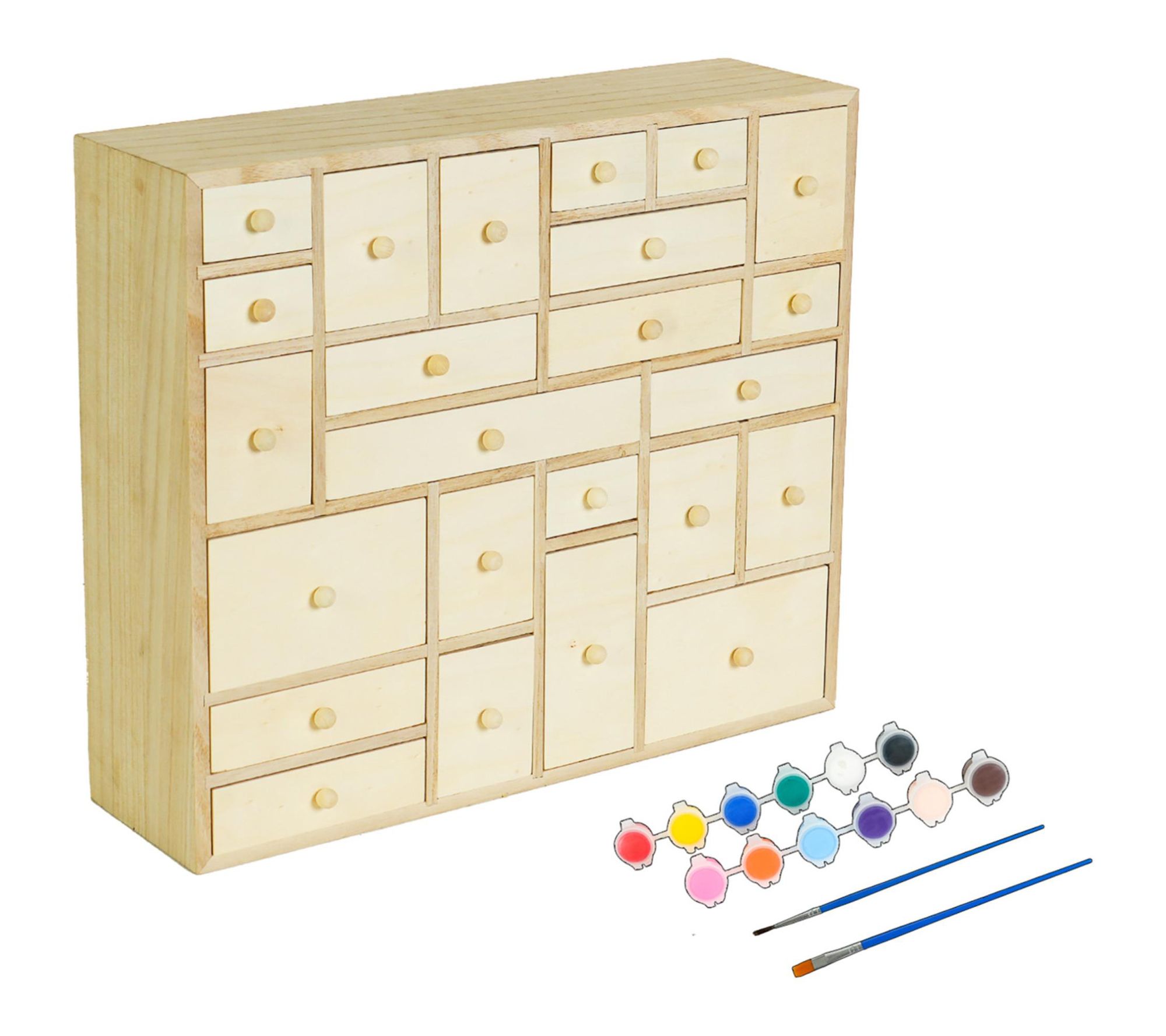 Easy Playhouse Wooden 24 Drawer Storage Cabinet