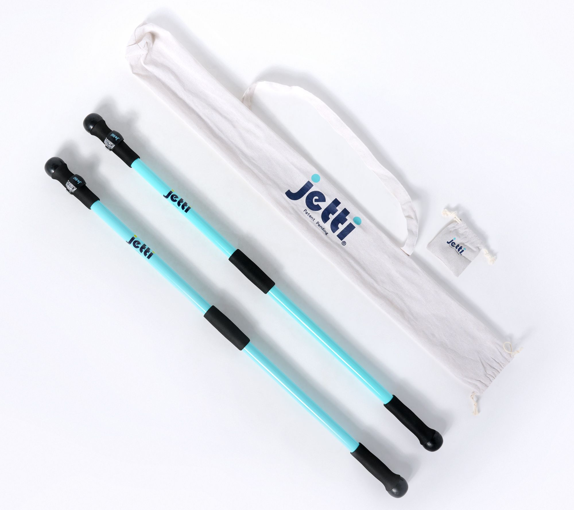 Jetti Weighted Walking Poles w Bag and 2 Light Attachments