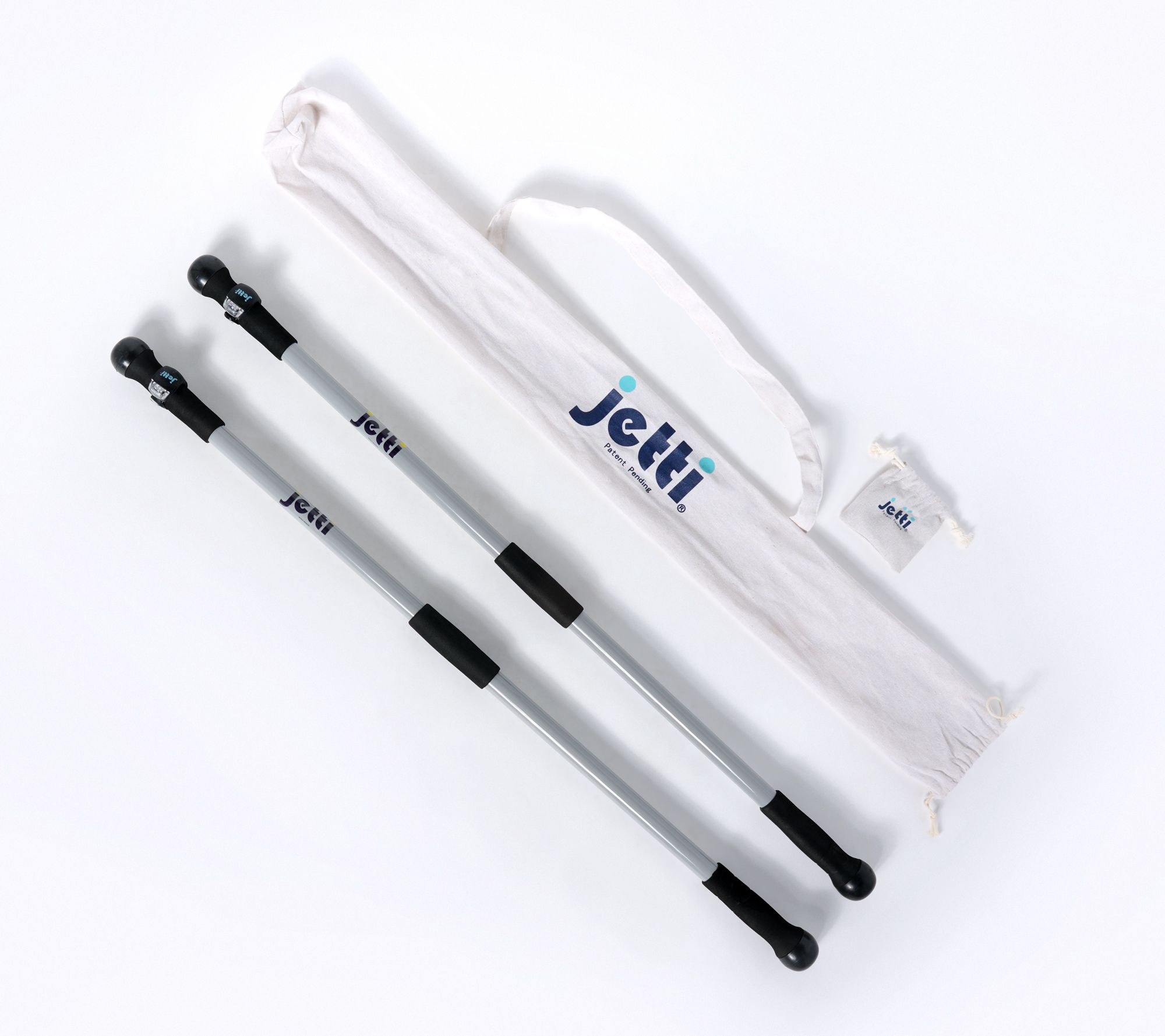Jetti Weighted Walking Poles w Bag and 2 Light Attachments