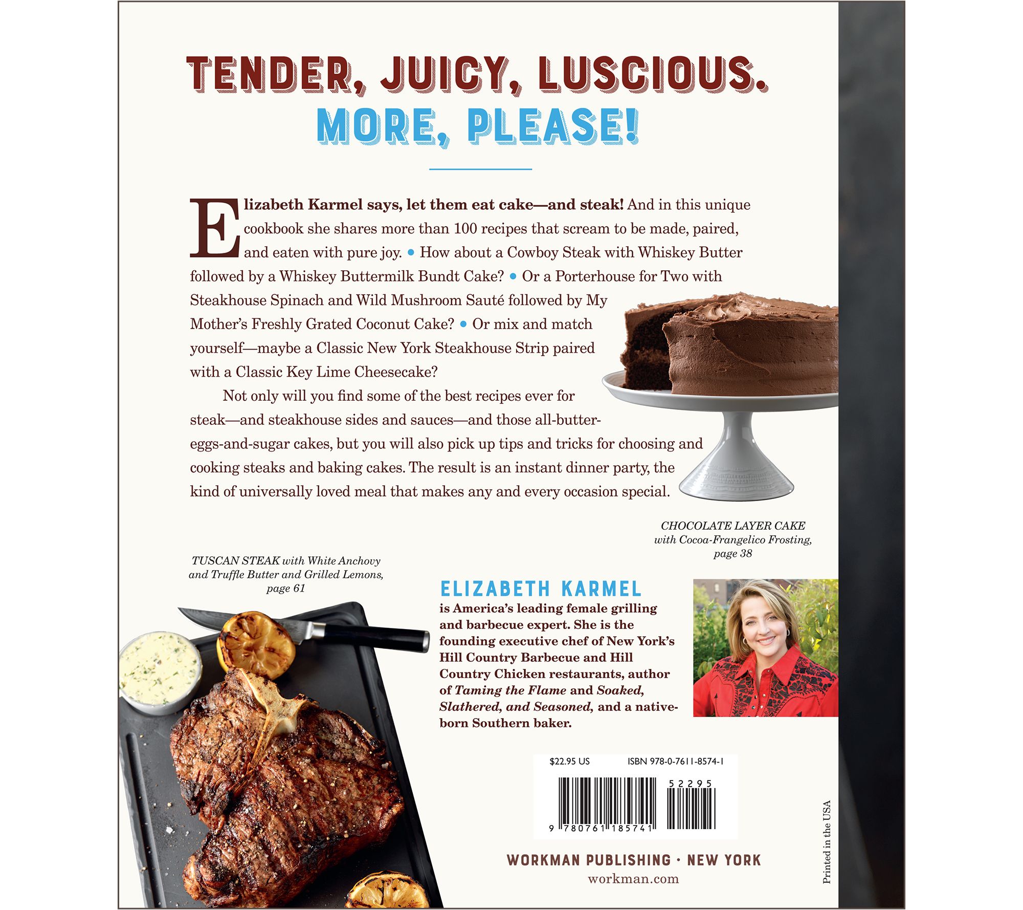 "Steak and Cake" Cookbook by Elizabeth Karmel