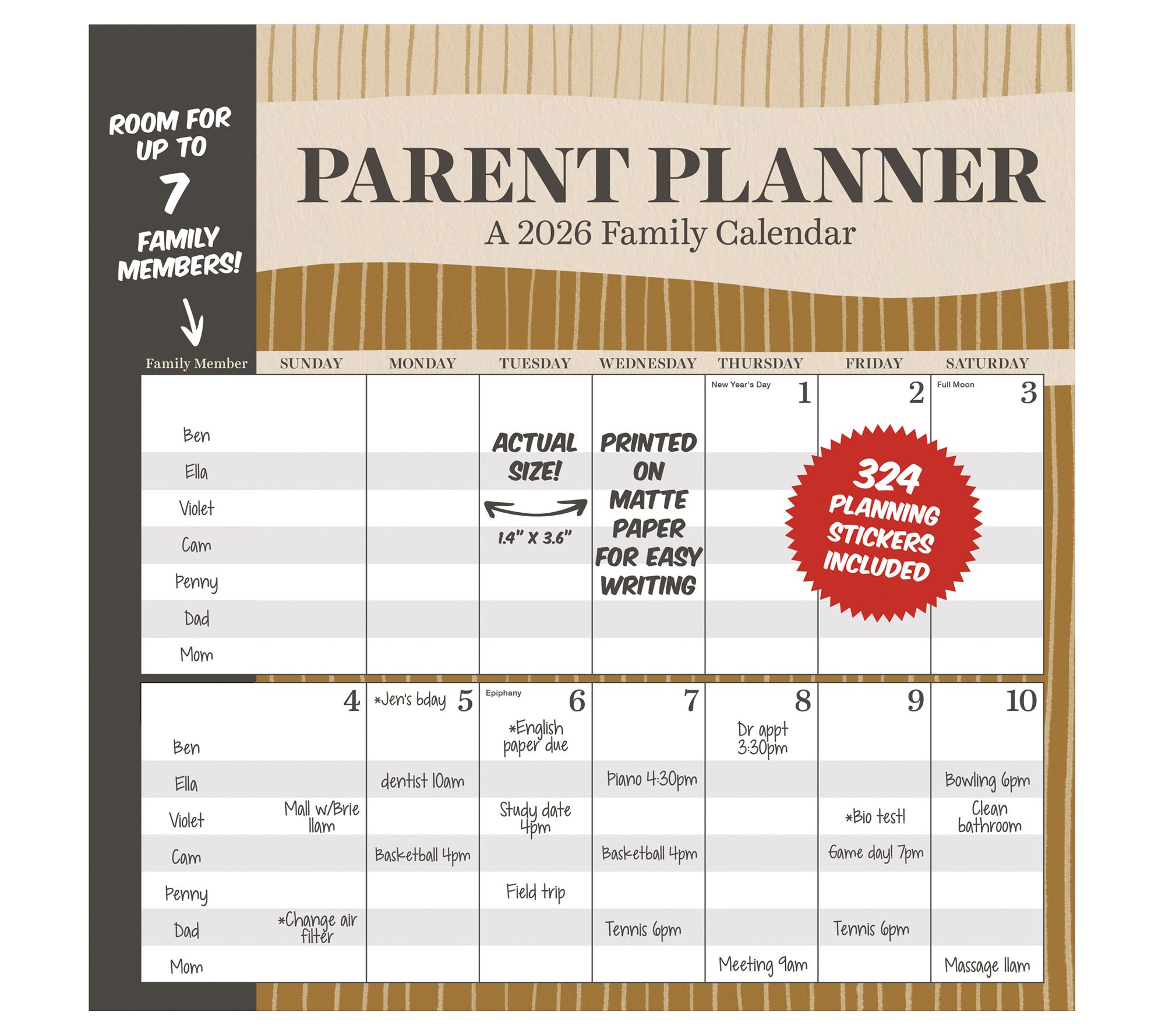 TF Publishing 2026 Wall Calendar