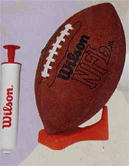 Wilson NFL Junior Composite Football with Pumpand Tee 