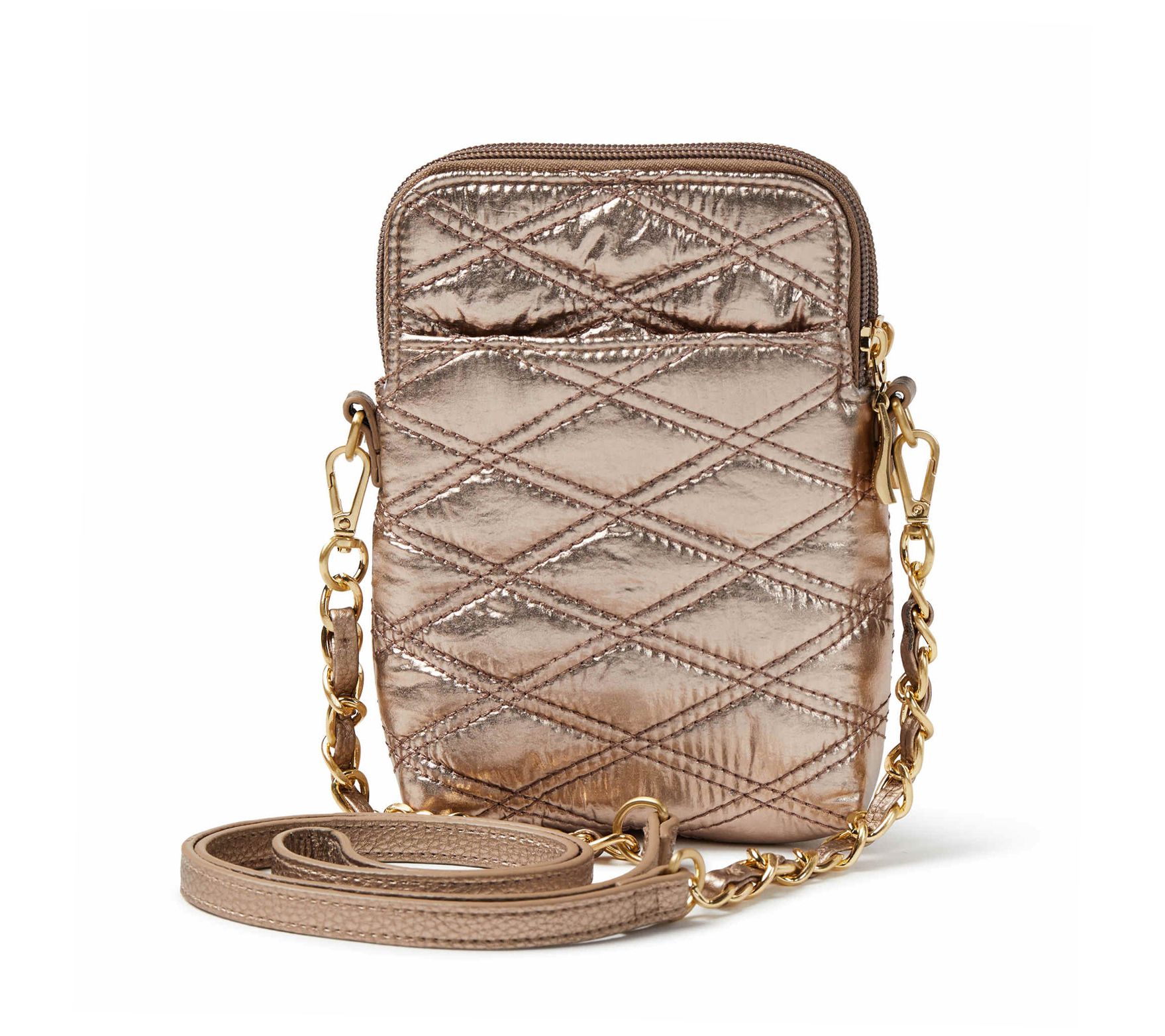 Baggallini Quilted Take Two Bryant Crossbody w/ Chain Strap - QVC.com