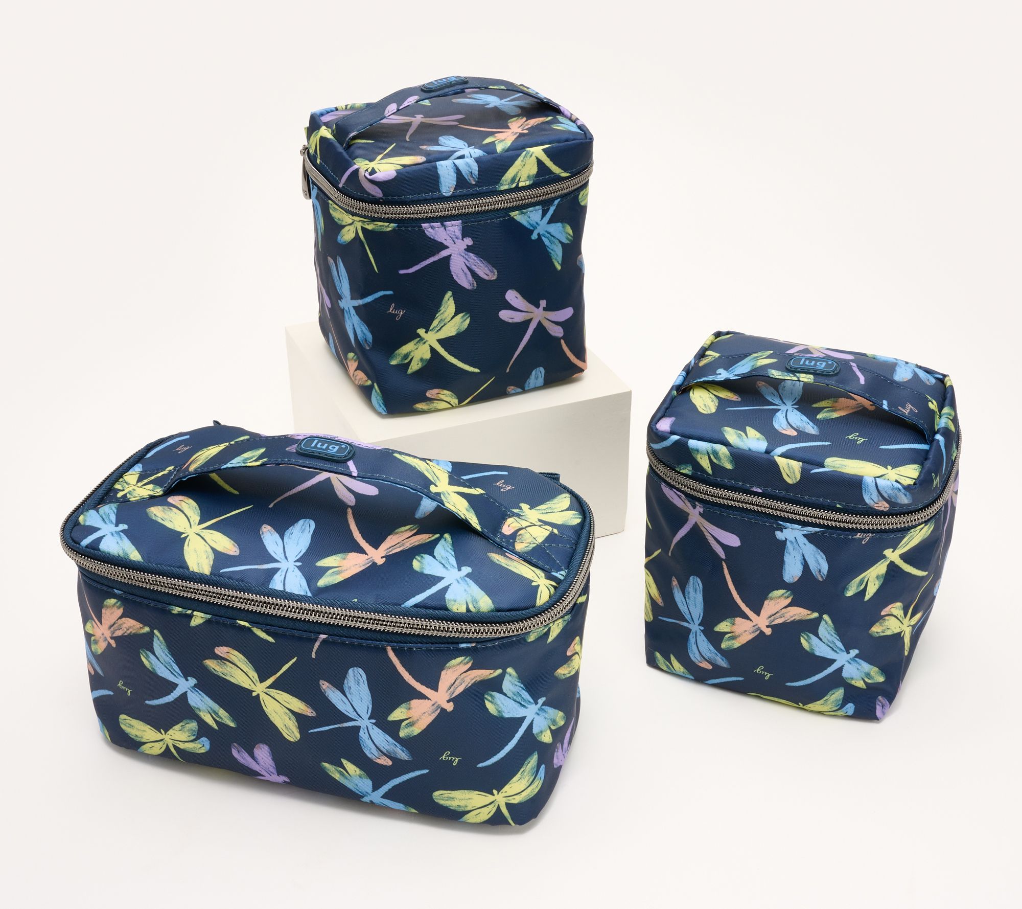 Lug Set of 3 Cosmetic Cases - Dolly & S/2 Box Top ,DragonflyIcePop