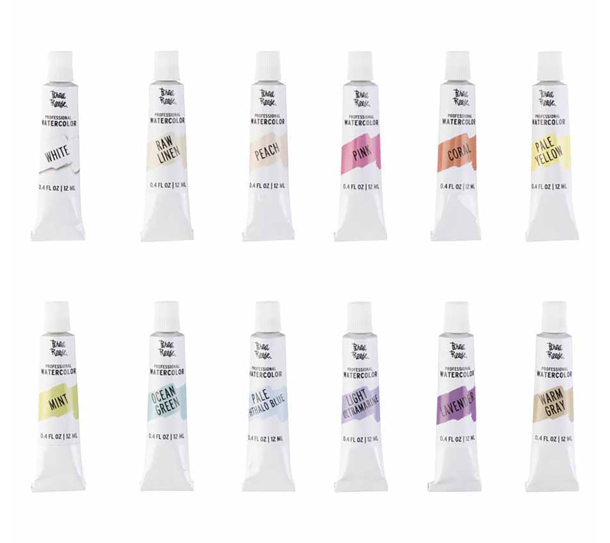  Brea Reese Professional Watercolor 12 Tubes Pastels Paint Set