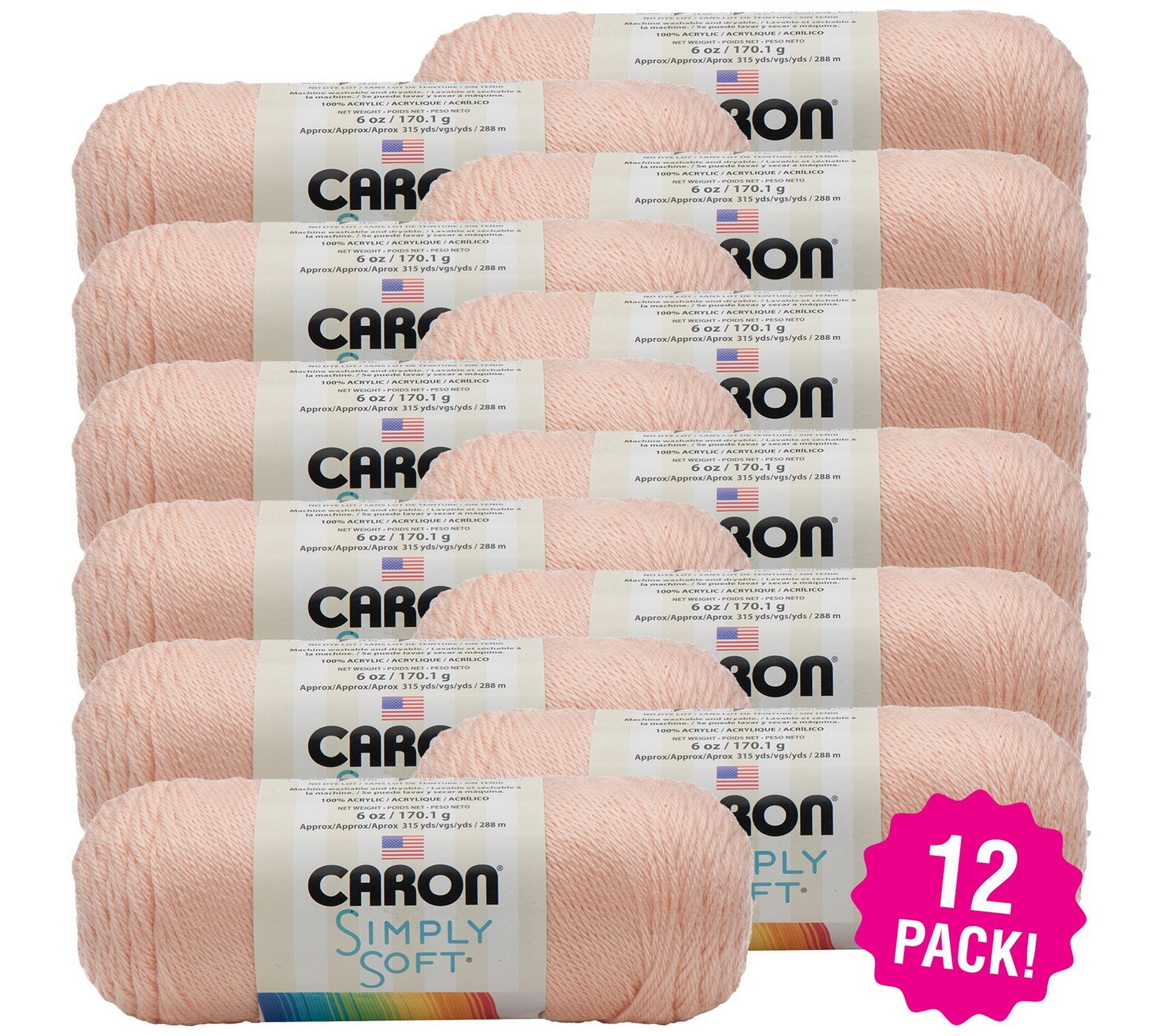 Caron Simply Soft Country Blue Yarn 3 Pack Of 170g/6oz Acrylic 4