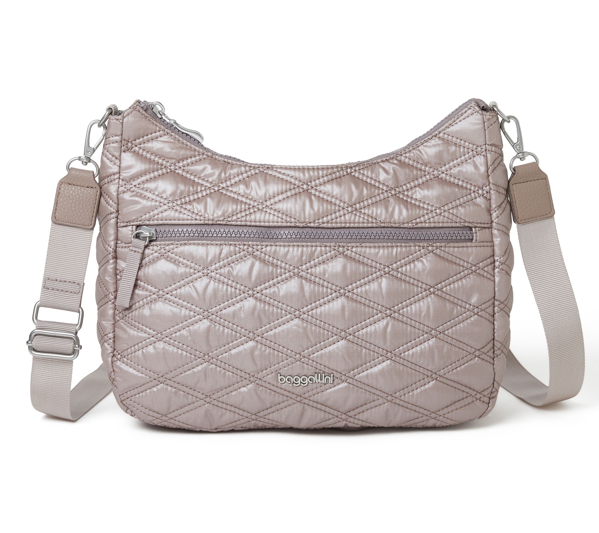 baggallini Quilted Nylon Convertible Hobo QVC