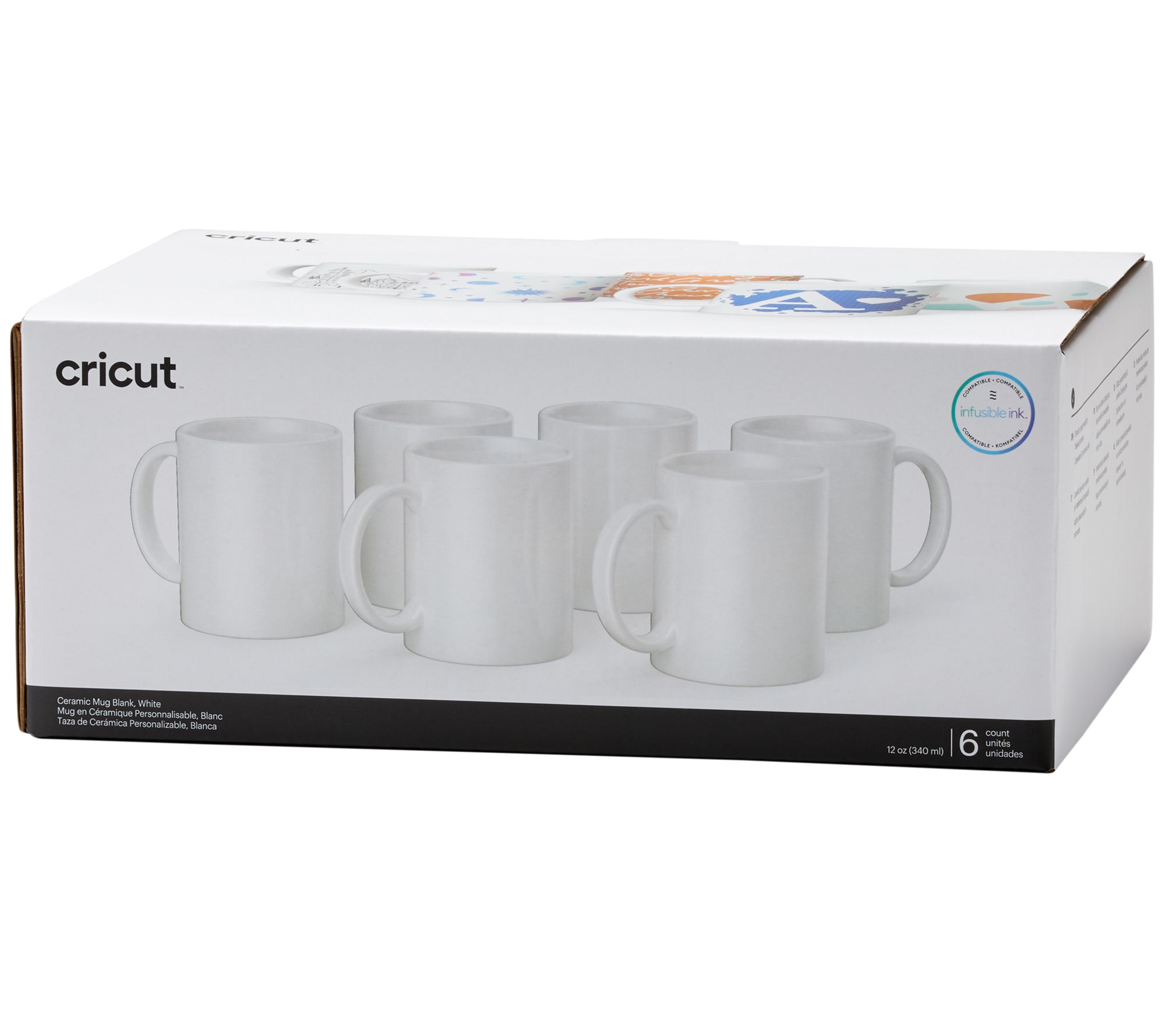 Cricut Beveled Blank, Ceramic-Coated, Dishwasher & Microwave Safe