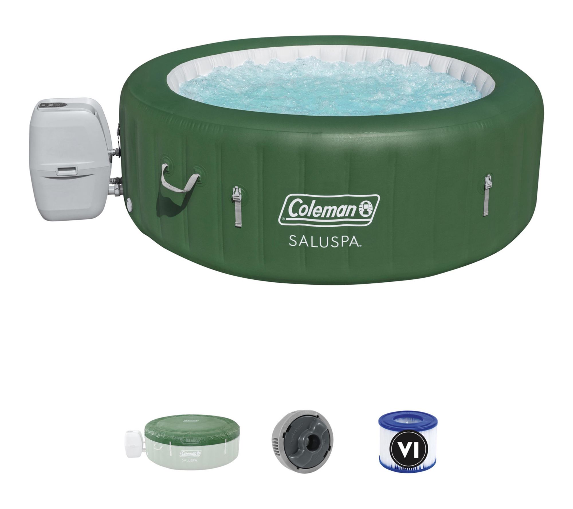 Coleman SaluSpa Palm Springs 4-6 Person Inflatable Hot Tub Set