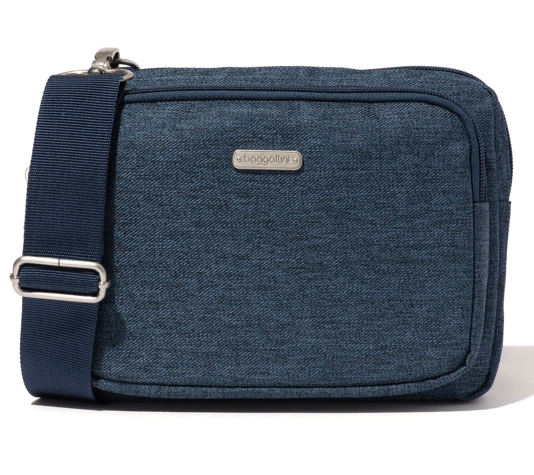 Baggallini Washable RFID Heritage Double Zipper Crossbody