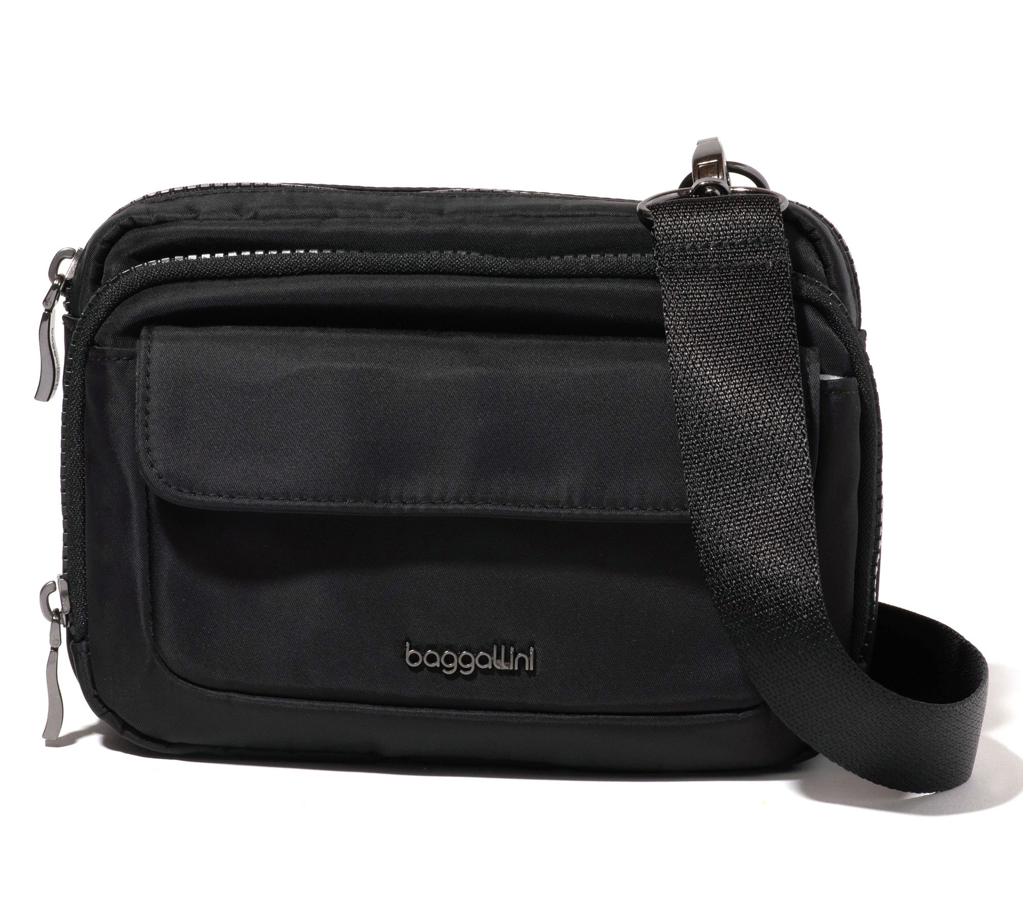 Baggallini Modern Double Zip Crossbody with Built-In Wallet