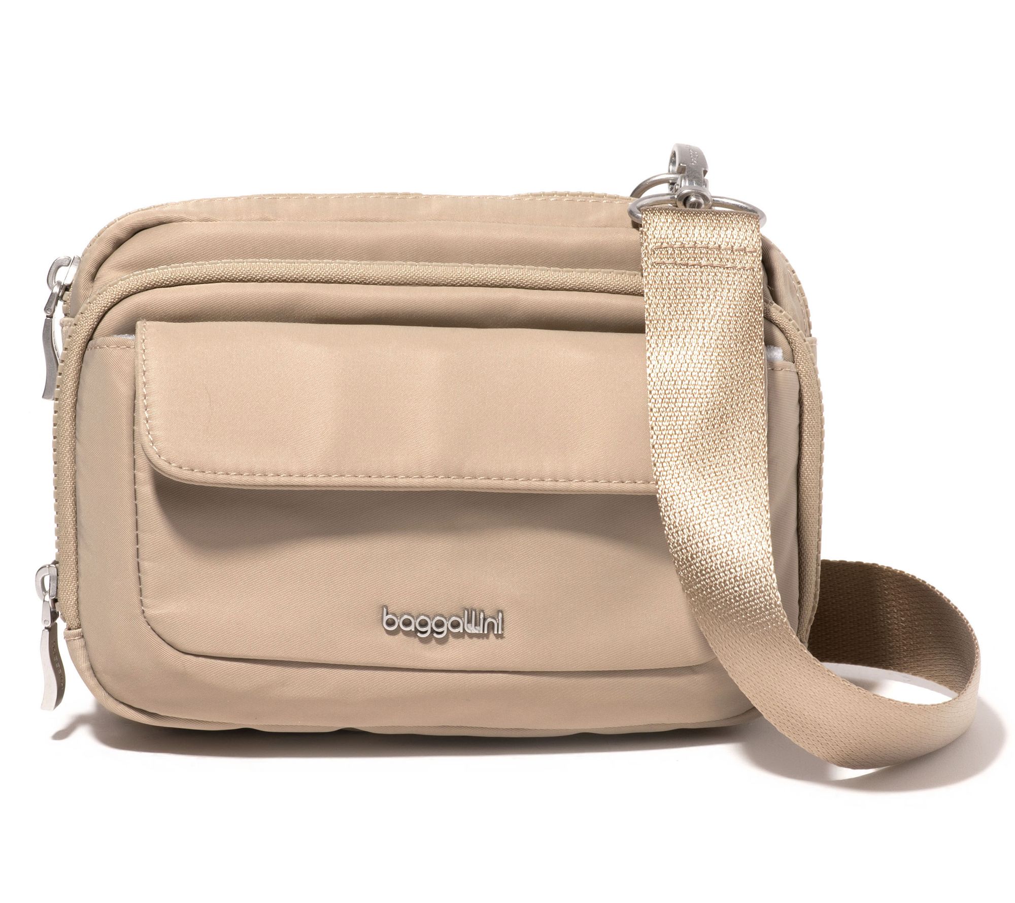 Baggallini Modern Double Zip Crossbody with Built-In Wallet