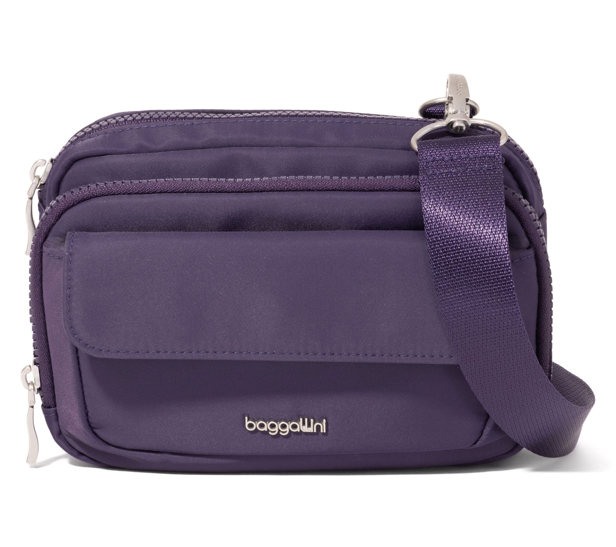 Baggallini Modern Double Zip Crossbody with Built-In Wallet