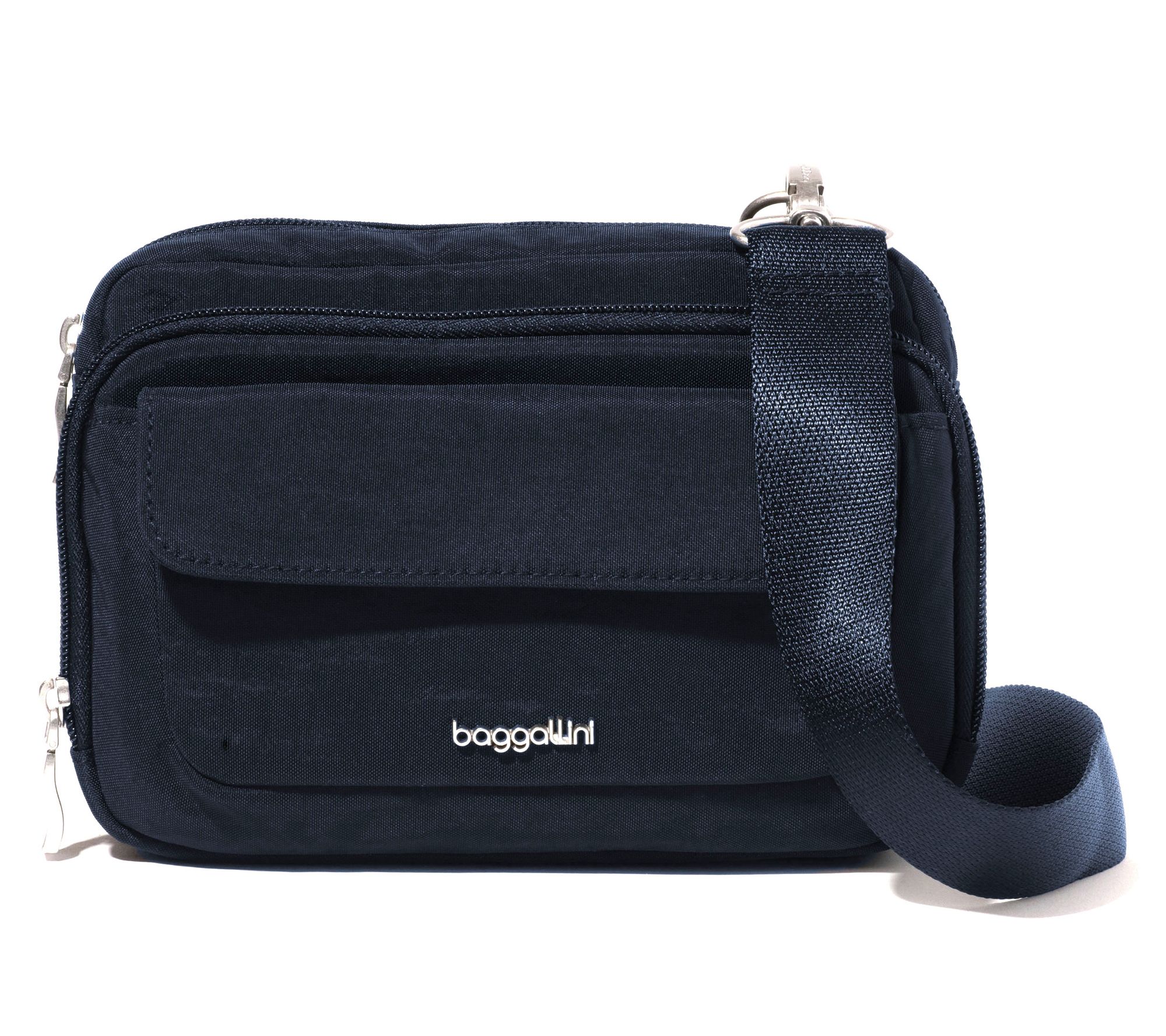 Baggallini Modern Double Zip Crossbody with Built-In Wallet