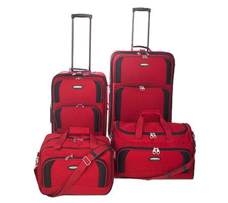 Global Traveler 4-Piece 1800 Denier Expandable Luggage Set — QVC.com