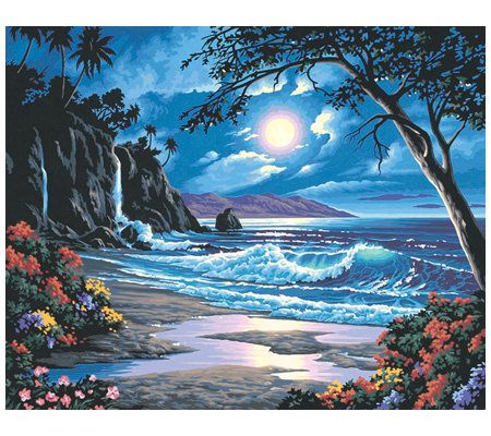 Moonlit Paradise- Paint by Number Kit