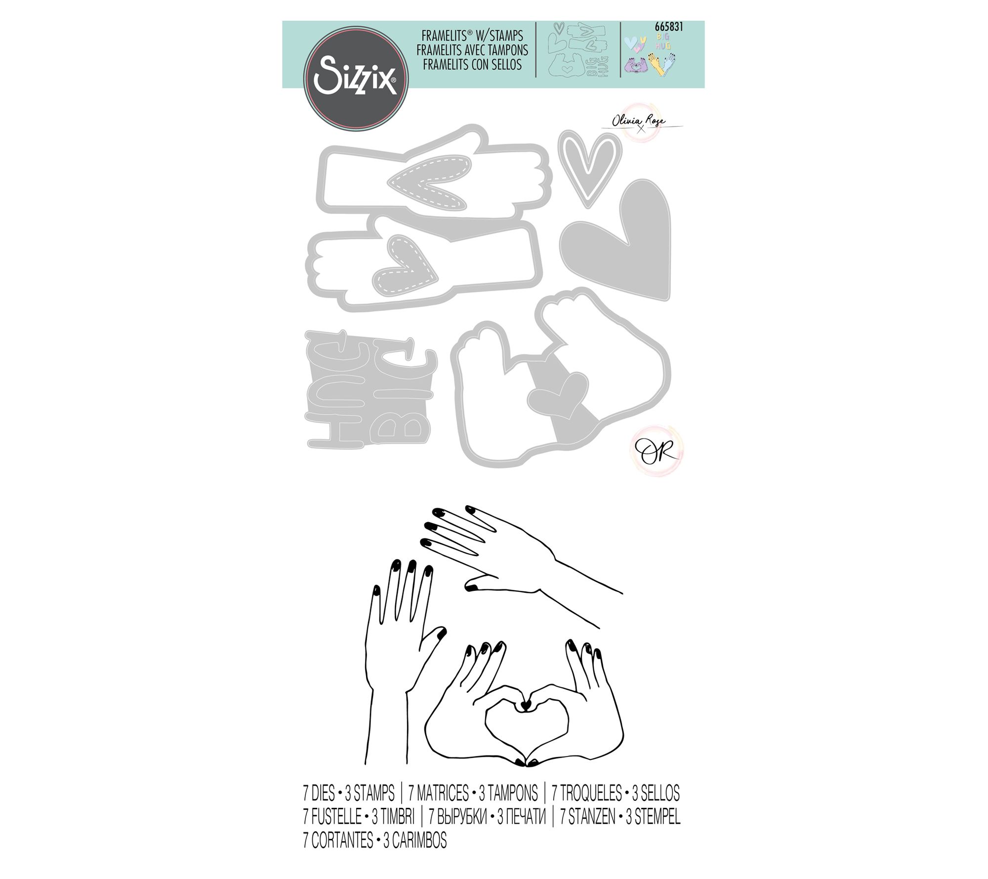 Sizzix Framelits Bug Hugs 10pc Die & Stamp Set