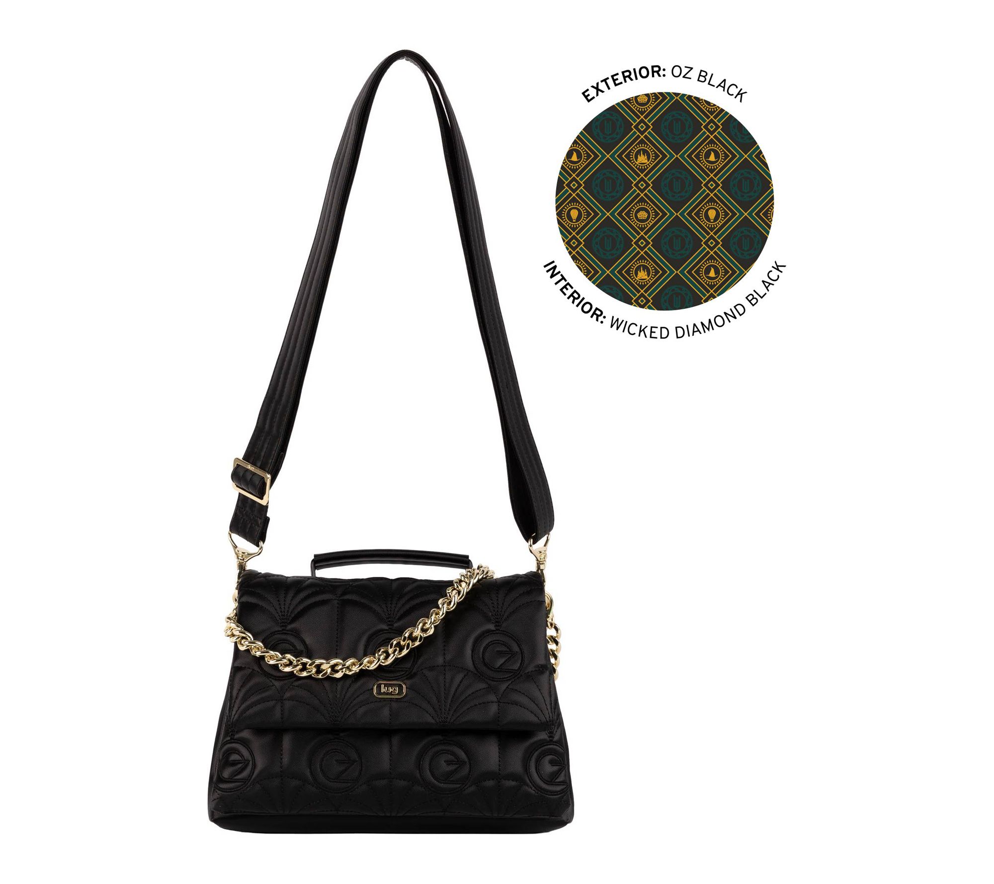 Wicked x Lug Satin Luxe Top Handle Flap Crossbody - Plie