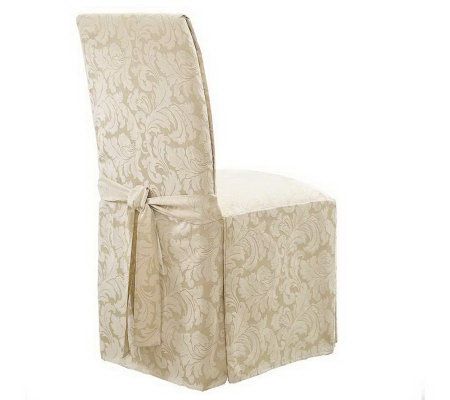 Sure Fit Set of 2 Scroll Dining Room Chair Slipcovers - Page 1 — QVC.com