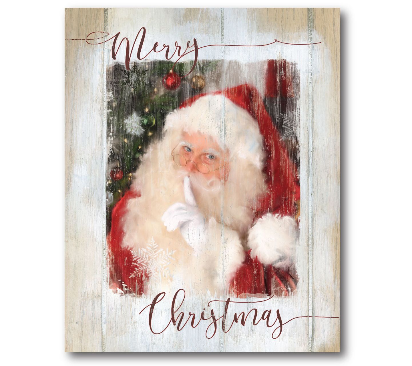 Courtside Market Santa Merry Christmas 20x24 Canvas