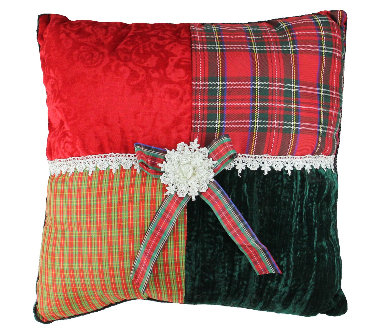 Plaid Countdown to Christmas Pillow