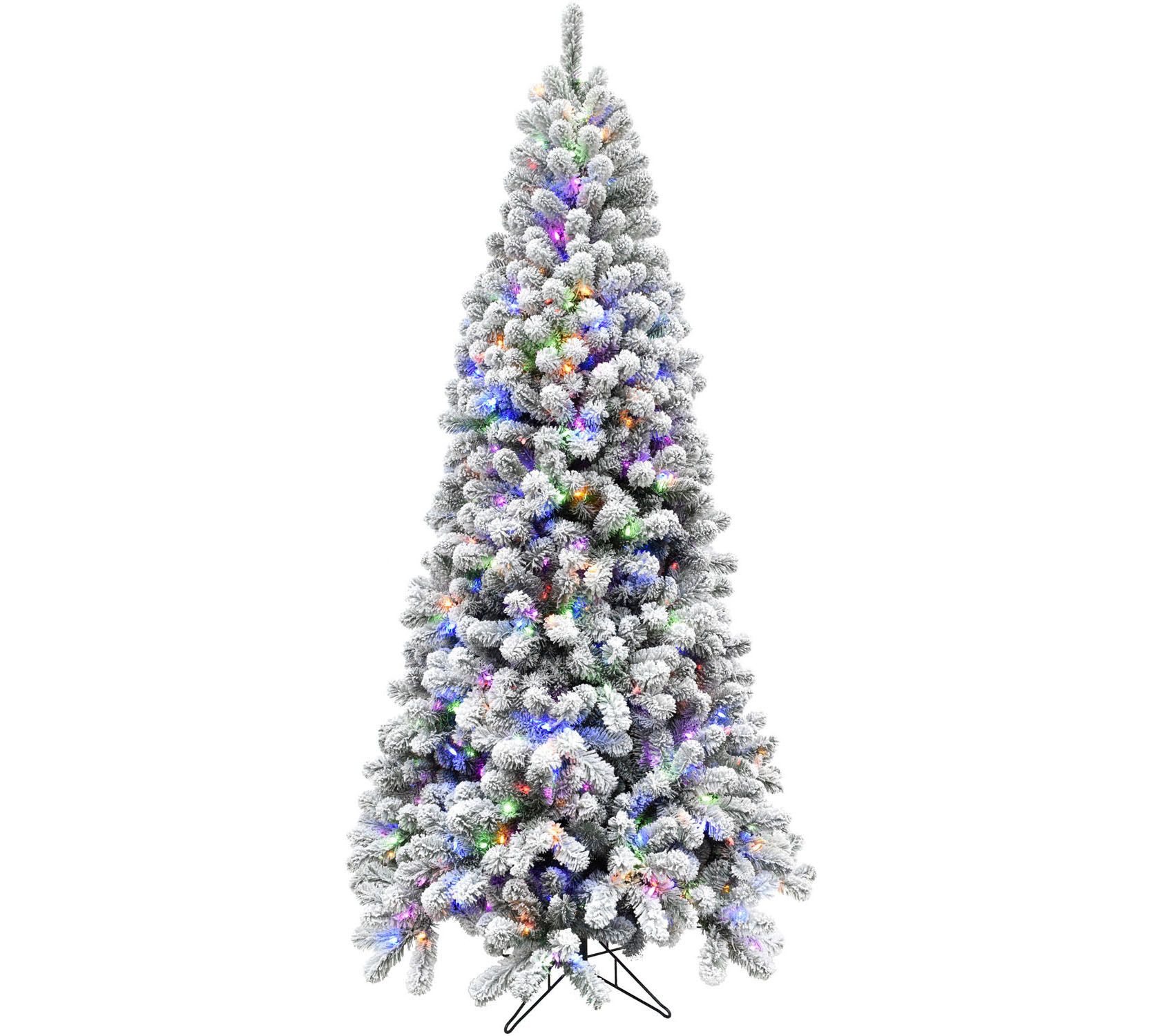 Fraser Hill Farm 7.5' Christmas Tree w/ Multicolor LED Lights
