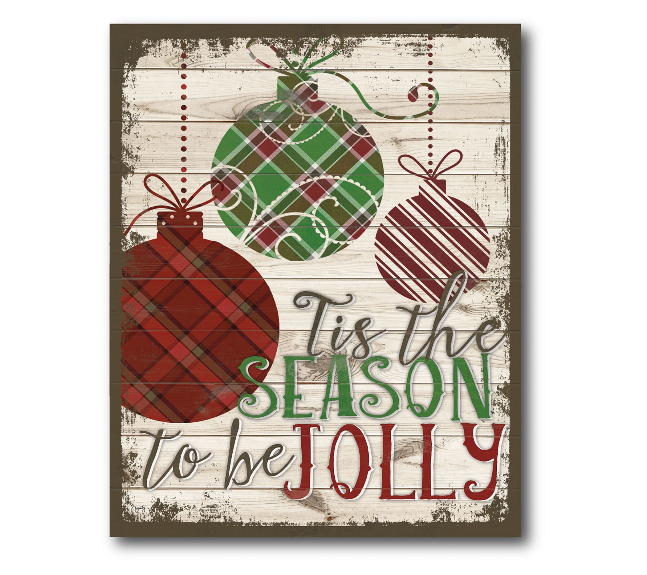 Courtside Market Plaid Christmas I 16" x 20" Cavas Wall Art