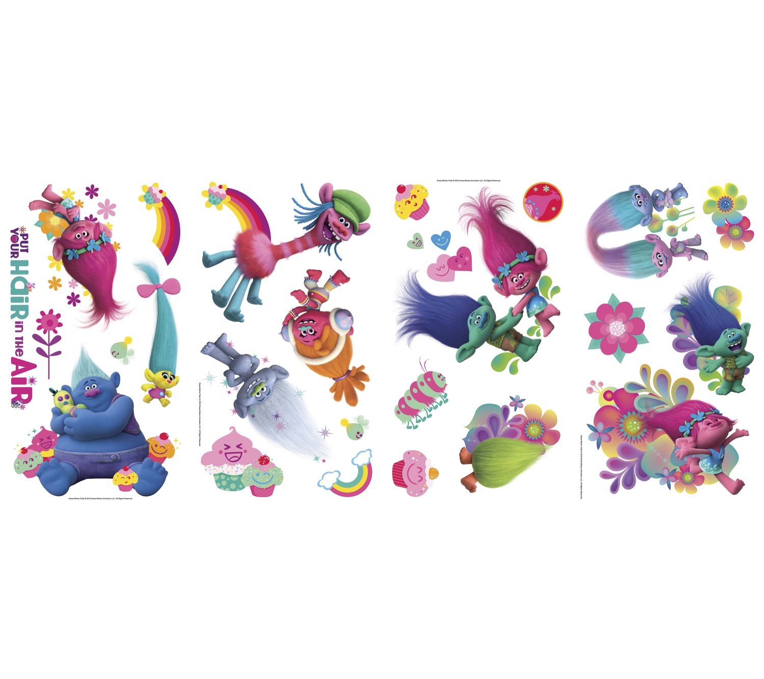 RoomMates Trolls Peel & Stick Wall Decals