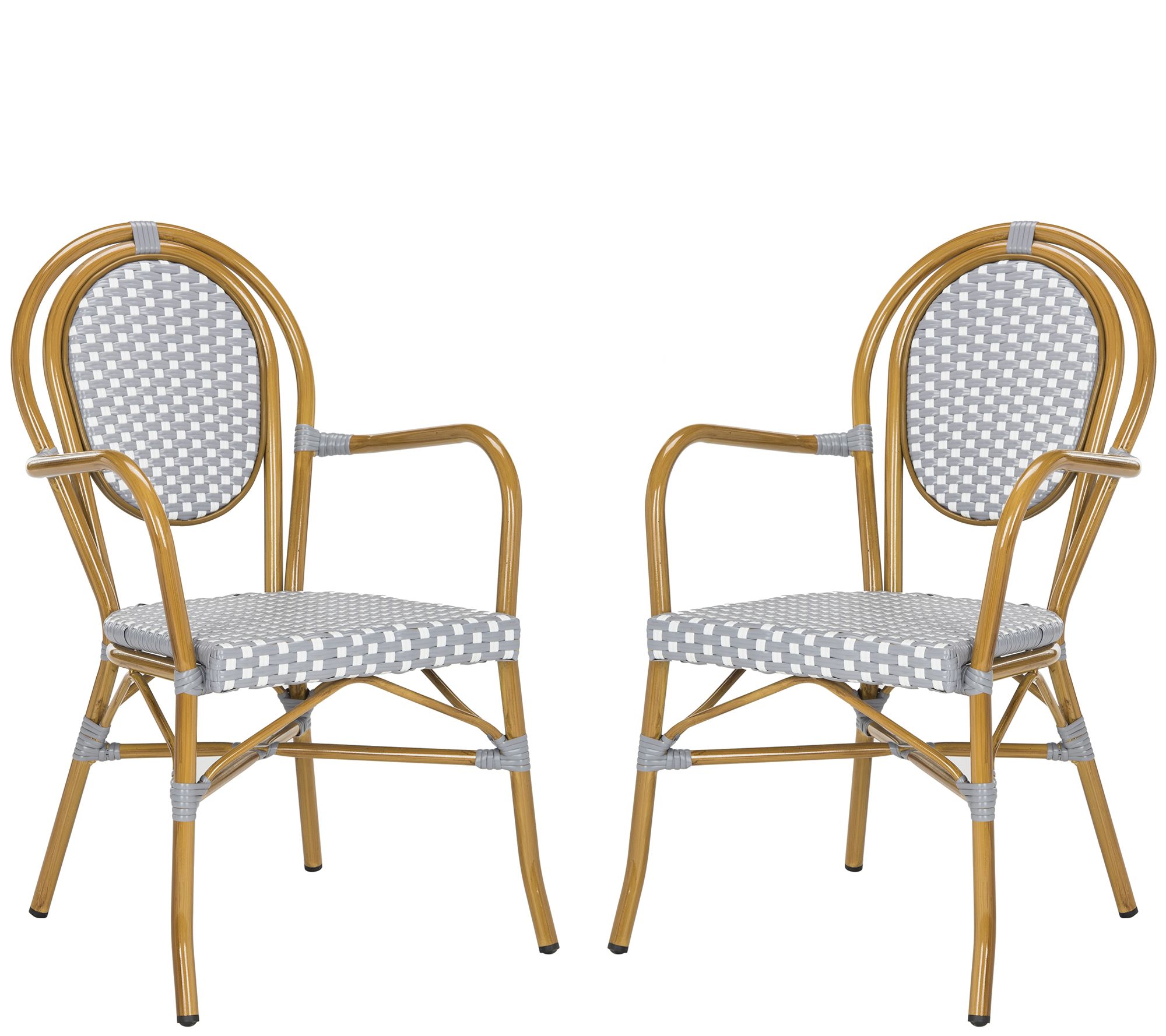 Safavieh Rosen French Bistro Stacking Arm Chair, Set of 2