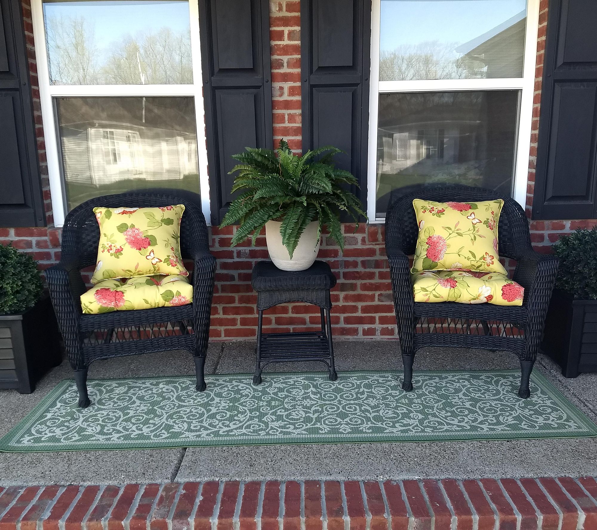 22 Boston Fern Plant in Planter by Nearly Natural 