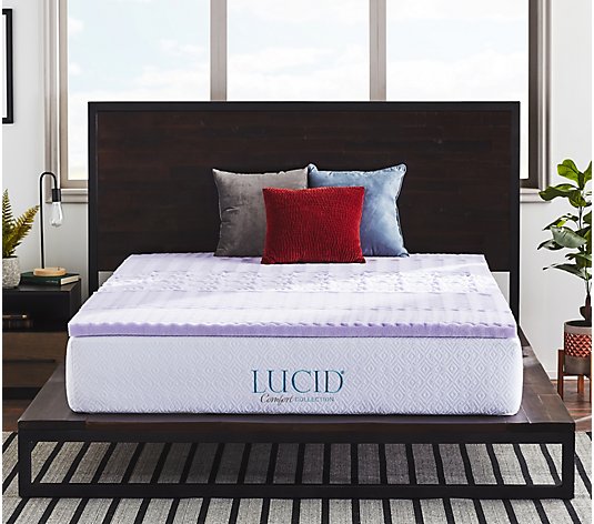 Lucid Comfort Collection 2" Zoned Lavender Topper - Queen
